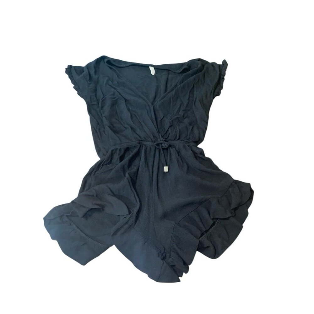 ELAN Women's Size Small Black Romper
